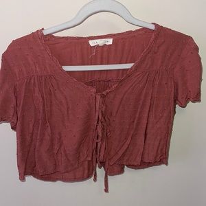 L.A. Hearts Tie Front Tee